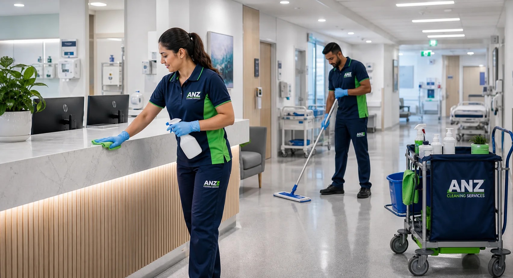 Medical Centre Cleaning — Sydney Commercial Cleaning — Sydney CBD after-hours commercial cleaning team