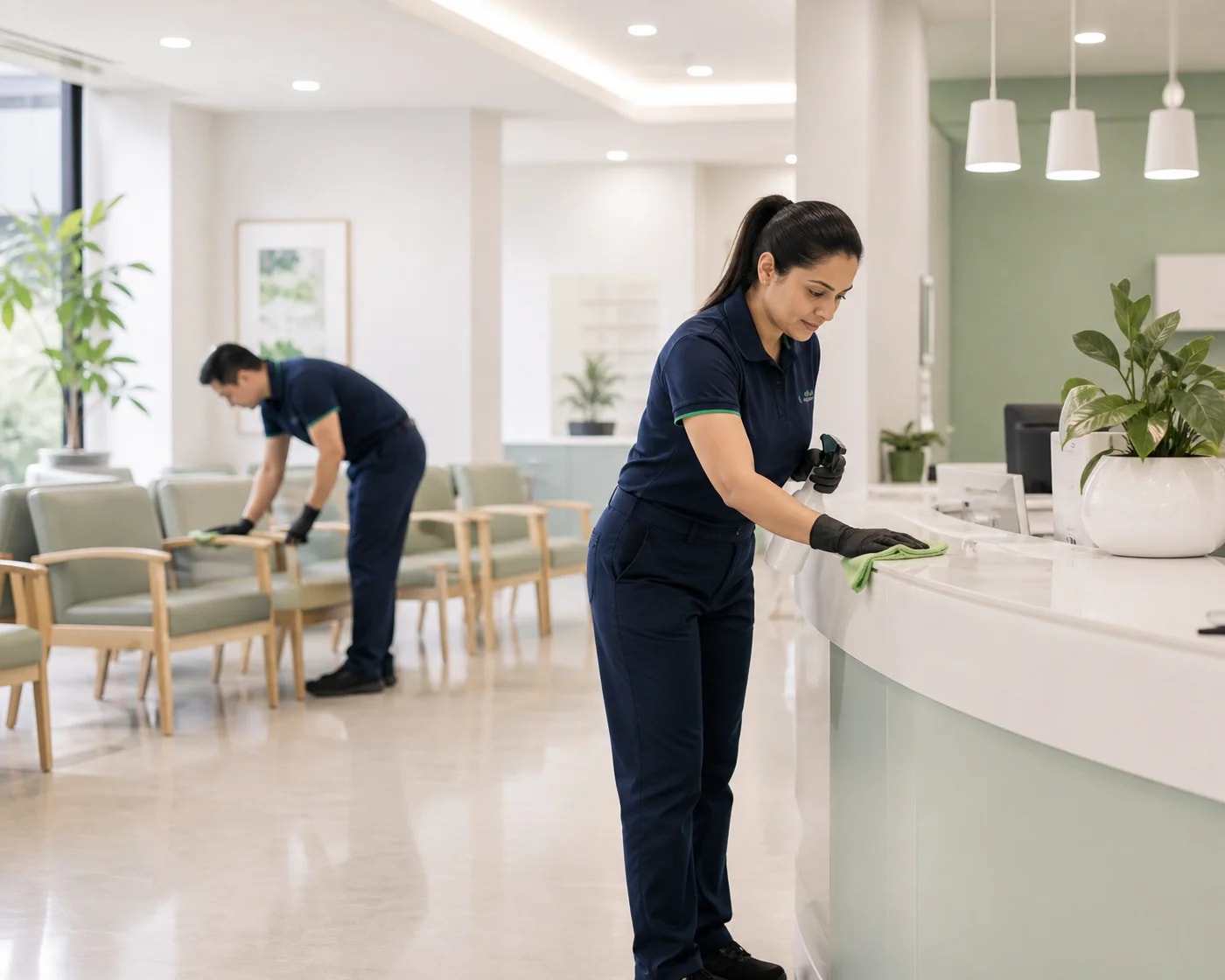 Medical Cleaning — Sydney Commercial Cleaning — Sydney CBD after-hours commercial cleaning team