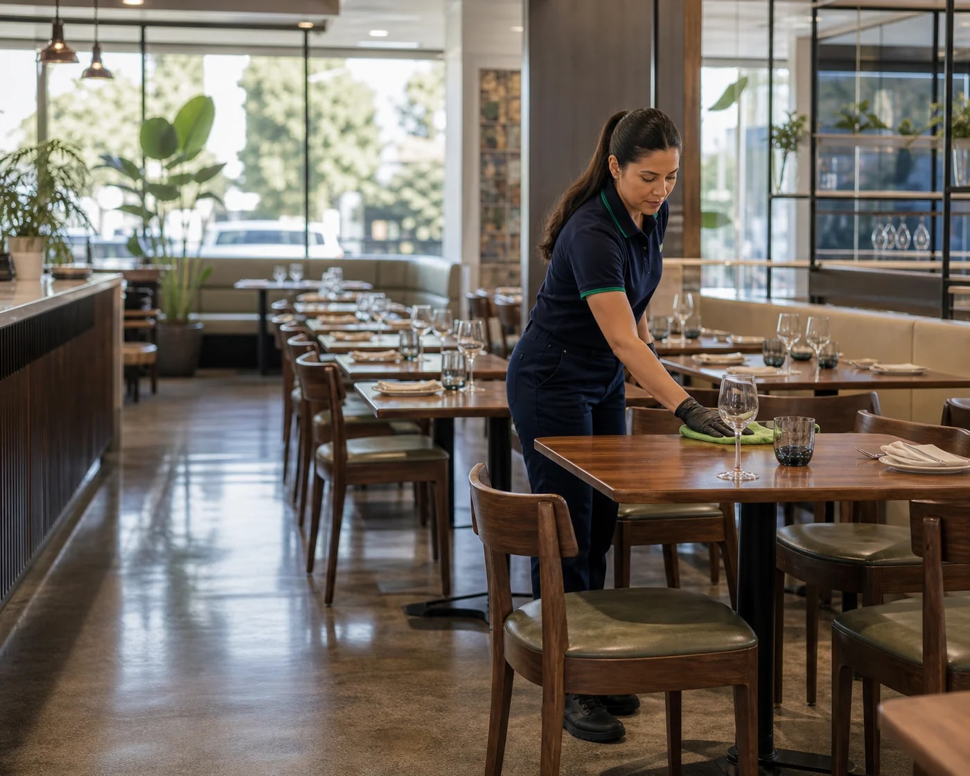 Restaurant Cleaning — Sydney Commercial Cleaning — Sydney CBD after-hours commercial cleaning team